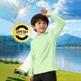 thumbnail image 1 of Cethrio Boys Sun Protection Shirts, Summer UPF 50+ Casual Long Sleeve Rash Guard Shirts Green Size 8, 1 of 4