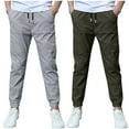 thumbnail image 1 of Cethrio Boys Sweatpants, 2 Piece Casual Drawstring Athletic Jogger Pants Dark Gray Size 9-10 T, 1 of 7
