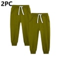 thumbnail image 1 of Cethrio Boys Sweatpants 2 Piece, Drawstring Casual Elastic Bottom Thermal Athletic Joggers Army Green Size 10-12, 1 of 2