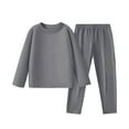 thumbnail image 1 of Cethrio Boys Thermal Pajama Sets, Soft Winter Long Sleeve 2 PC Boys' Sleepwear Gray Size 10-12T, 1 of 2