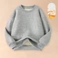 thumbnail image 1 of Cethrio Boys Thermal Sweatshirts, Pullover Long Sleeve Crew Neck Cotton Fall Winter Tops Gray Size 10-12, 1 of 3