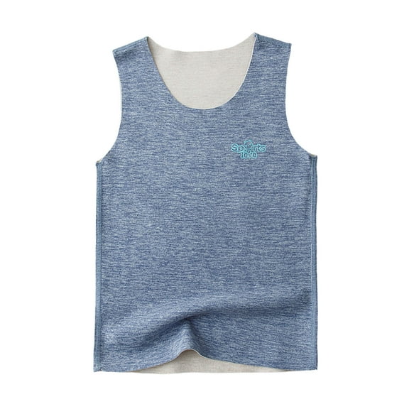 Cethrio Boys Thermal Tank Tops , Crewneck Fall Winter Sleeveless Cotton Kids Tops Blue Size 6