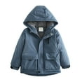 thumbnail image 1 of Cethrio Boys Winter Coats, Long Sleeve Casual Zip up Warm Boys Parkas Blue Size 5T, 1 of 7