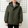 thumbnail image 1 of Cethrio Boys Winter Coats, Warm Zip up Windproof Long Sleeve Winter Jackets Army Green Size 6, 1 of 5