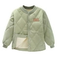 thumbnail image 1 of Cethrio Boys Winter Coats, Windproof Cotton Thermal Zip up Bomber Jackets Green Size 14-16, 1 of 2