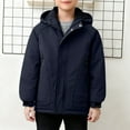thumbnail image 1 of Cethrio Boys Winter Coats, Zip up Warm Windproof Long Sleeve Winter Jackets Navy Size 12-13 T, 1 of 5