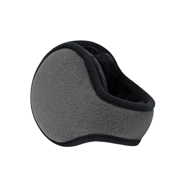 Cethrio Boys Winter Fleece Earmuffs, Outdoor Cold Weather Behind the Head Skiing Ear Warmers Dark Gray Size 6-12T