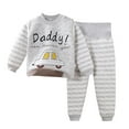 thumbnail image 1 of Cethrio Boys Winter Pajama Sets, Thermal Long Sleeve Cotton 2 PC Boys' Sleepwear Gray Size 3-4T, 1 of 4