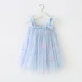 thumbnail image 1 of Cethrio Children Girls Summer Dress Nets Sequins Cute Blue Children's Clothing Size 3-4Years, 1 of 4