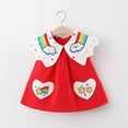 thumbnail image 1 of Wavsuf Children Girls Summer Dress Printed Red Children's Clothing Size 12-18 Months, 1 of 3