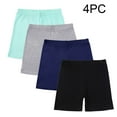 thumbnail image 1 of Cethrio Cotton Bike Shorts for Girls, Soft Comfy 4 Pack Stretch Short Leggings Multicolor Size 5 T, 1 of 7