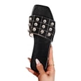 thumbnail image 1 of Cethrio Flat Sandals for Women Casual Summer Wide Black Sandals Shoes Size 41, 1 of 4