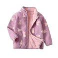 thumbnail image 1 of Cethrio Fleece Jacket for Girls, Warm Full Zip Long Sleeve Thermal Winter Outerwear Purple Size 8-10 T, 1 of 3