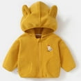 thumbnail image 1 of Cethrio Fleece Jackets for Boys, Lightweight Warm Zip up Hooded Fall Winter Coats Yellow Size 3-4T, 1 of 3