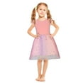 thumbnail image 1 of Wavsuf Flower Girls Dress Nets Casual Pink Princess Dress Size 18-24 Months, 1 of 9