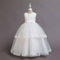 thumbnail image 1 of Cethrio Flower Girls Dress Nets White Princess Dress Size 9-10 Years, 1 of 7