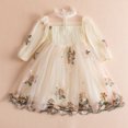 thumbnail image 1 of Wavsuf Flower Girls Dresses Summer Sleeveless Nets Tulle Beige Princess Dress Size 3Y, 1 of 5