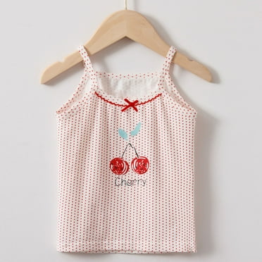 Cethrio Girl's Tank Tops Size 11-12 T, Cotton Graphic Soft Summer Sleeveless Shirts Multicolor