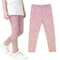 thumbnail image 1 of Cethrio Girls Active Leggings, Cotton Soft Stretch Elastic Waist Tight Pants Pink Size 4-5 T, 1 of 4