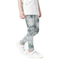 thumbnail image 1 of Cethrio Girls Anti-mosquito Leggings, Cotton Stretch Tie Dye Elastic Waist Tight Pants Gray Size 5 T, 1 of 3