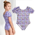 thumbnail image 1 of Cethrio Girls Bathing Suit- Acrylic Stretch One-piece Quick Dry Sport Swimsuit Purple Size 13-14 T, 1 of 10