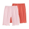thumbnail image 1 of Cethrio Girls Bike Shorts, Athletic 2 Piece Elastic Waist Soft Short Leggings Pink Size 10-11 T, 1 of 9