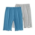 thumbnail image 1 of Cethrio Girls Bike Shorts, Stretch 2 Piece Elastic Waist Soft Short Leggings Gray Size 8-9 T, 1 of 8