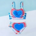 thumbnail image 1 of Cethrio Girls Bikini Swimsuits, Summer 2 Piece Beach Swimsuit Tops and Swimsuit Bottoms Blue Size 14, 1 of 5
