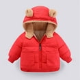 thumbnail image 1 of Cethrio Girls Boys Puffer Jackets, Windproof Thickened Warm Full Zip Winter Coats Outerwear Red Size 12-18 Months, 1 of 4