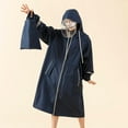 thumbnail image 1 of Cethrio Girls Boys Rain Jackets, Hooded Zip up Lightweight Waterproof Kids Raincoats Navy Size 16-17 T, 1 of 9