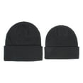 thumbnail image 1 of Cethrio Beanies Hats for Kids, Cotton Stretchy Thermal Warm Winter Hats Black Size 0-2 T, 1 of 2