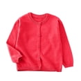 thumbnail image 1 of Cethrio Girls' Cardigans with Button, Soft Knitting Cotton Long Sleeve 2025 Lightweight Girls Sweaters Watermelon Red Size 10, 1 of 5