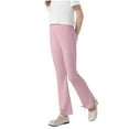 thumbnail image 1 of Cethrio Girls Cotton Leggings, Casual Stretch Dancing Elastic Waist Flare Pants Pink Size 7-8, 1 of 6