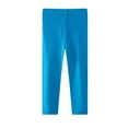 thumbnail image 1 of Cethrio Girls Cotton Leggings, Stretchy Dancewear Elastic Waist Solid Color Tight Pants Blue Size 6 T, 1 of 3