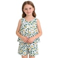 thumbnail image 1 of Cethrio Girls Cotton Outfit Sets, Sleeveless Summer 2 Piece Printed Girls' Clothing Sets Green Size 10, 1 of 3