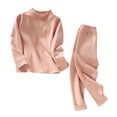 thumbnail image 1 of Cethrio Girls Cotton Pajama Sets, Comfy 2 Piece Soft Thermal Girls' Sleepwear Pink Size 7-8 T, 1 of 4