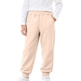 thumbnail image 1 of Cethrio Girls Cotton Sweatpants, Running Elastic Waist Elastic Bottom Casual Athletic Joggers with Pockets Khaki Size 4-5 T, 1 of 7