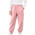 thumbnail image 1 of Cethrio Girls Cotton Sweatpants Size 10-12, Running Casual Elastic Waist Elastic Bottom Athletic Joggers with Pockets Pink, 1 of 7