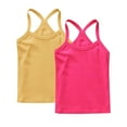thumbnail image 1 of Cethrio Girls Cotton Tank Tops, Dancing Backless Sleeveless 2 Piece Summer Tops Yellow Size 6, 1 of 6