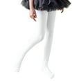 thumbnail image 1 of Cethrio Girls Cotton Tights, Soft Elastic Waist Dancewear Stretchy Leggings for Girl White Size 9-12 T, 1 of 8
