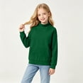 thumbnail image 1 of Cethrio Girls Crewneck Sweatshirts, Long Sleeve Fleece-lined Pullover Casual Kids Tops with Pockets Green Size 13-14 T, 1 of 7