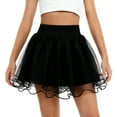 thumbnail image 1 of Cethrio Girls Dance Skirts, A-line Elastic Waist Party Summer Mini Skirts Black Size 3-4T, 1 of 2