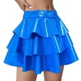 thumbnail image 1 of Cethrio Girls Dance Skirts, A-line Party Elastic Waist Birthday Pleated Skirts Dark Blue Size 10-12, 1 of 2