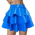 thumbnail image 1 of Cethrio Girls Dance Skirts, Party A-line Birthday Elastic Waist Pleated Skirts Dark Blue Size 9-10T, 1 of 2