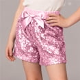thumbnail image 1 of Cethrio Girls Dancing Shorts Size 7-8, Elastic Waist Fashion Sequin Performance Summer Shorts Watermelon Red Size 7-8, 1 of 5
