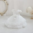 thumbnail image 1 of Wavsuf Girls Dresses Special Occasion Formal Evening Gown White Princess Dress Size 7M, 1 of 5
