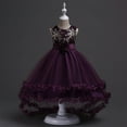thumbnail image 1 of Wavsuf Girls Dresses Special Occasion Formal Sleeveless Purple Princess Dress Size 7Y, 1 of 4