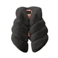 thumbnail image 1 of Cethrio Girls Faux Fur Vests, Thermal Winter Fashion Sleeveless Outerwear Vest Dark Gray Size 6, 1 of 3