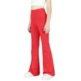 thumbnail image 1 of Cethrio Girls Flare Pants, Stretchy Casual Yoga High-waisted Dancing Pants Red Size 10-12, 1 of 8