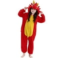 thumbnail image 1 of Cethrio Girls Fleece Jumpsuits, Long Sleeve Cosplay One Piece Zip up Winter Pajamas Red Size 6, 1 of 6